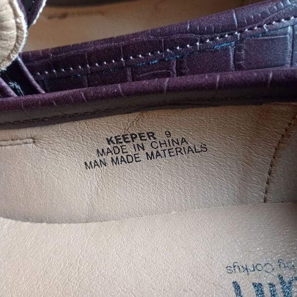 Corkys Burgundy Croc-Embossed Loafers - Picture 3 of 13